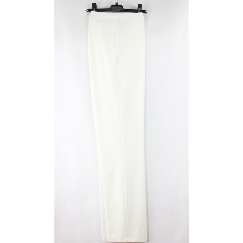 PANTALONE DONNA INFILATO MAGLIA VITA ALTA MADE IN ITALY TAGLIE FORTI BIANCO