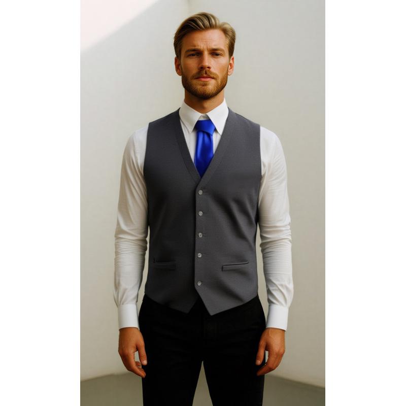 .GILET UOMO MAGLIA STOFFA PANCIOTTO MADE IN ITALY MISTO LANA ART. ROSELLE