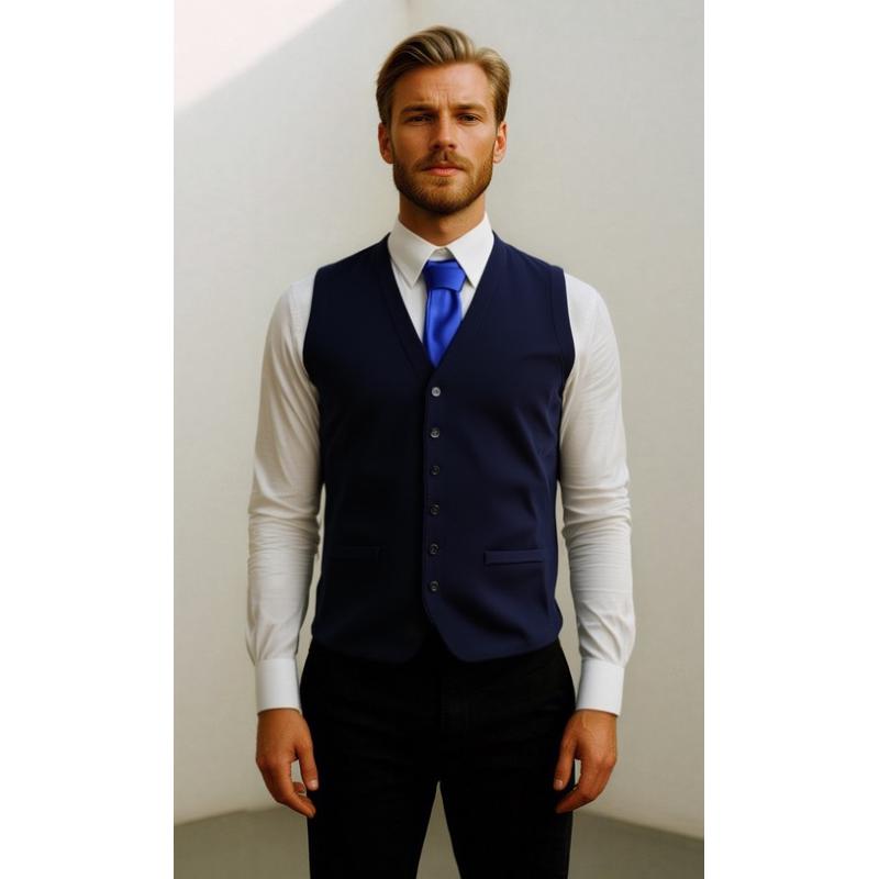 .GILET UOMO MAGLIA STOFFA PANCIOTTO MADE IN ITALY MISTO LANA ART. ROSELLE