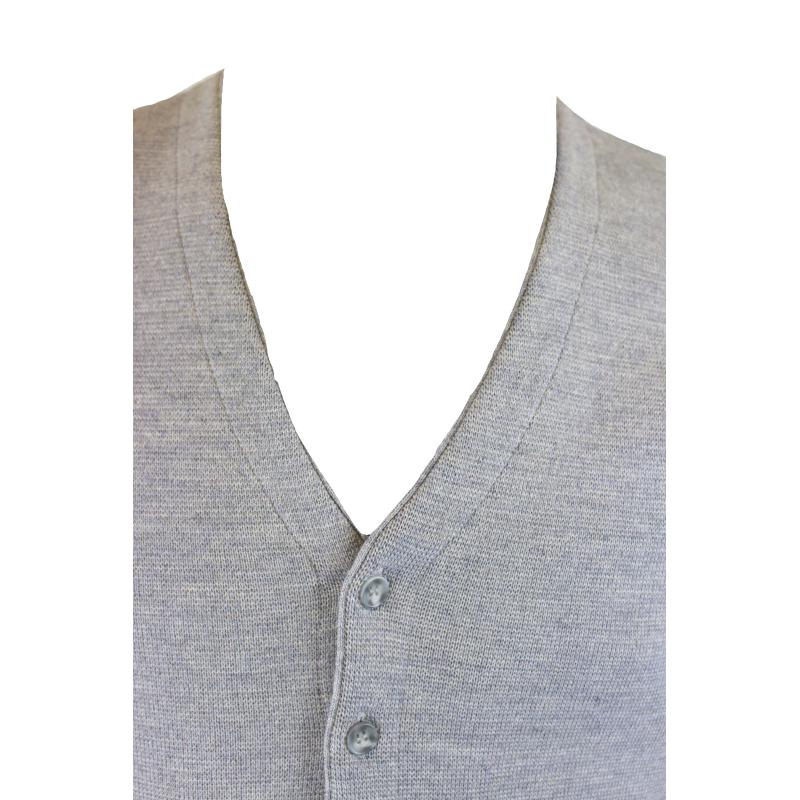 .GILET UOMO MAGLIA STOFFA PANCIOTTO MADE IN ITALY MISTO LANA ART. ROSELLE
