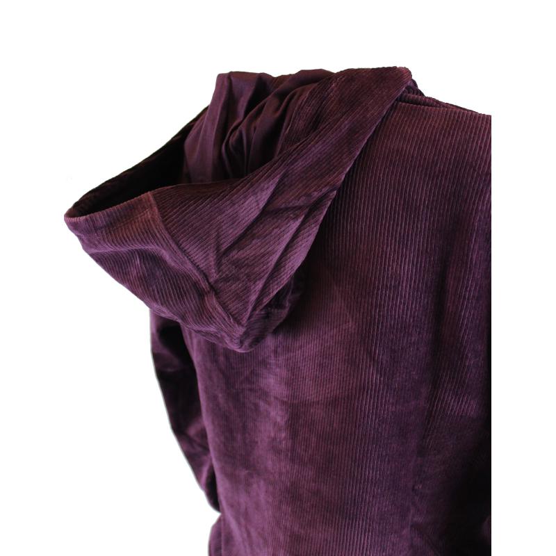 .FELPA DONNA CINIGLIA A COSTINA EFFETTO VELLUTO CAMPAGNOLO CAPPUCCIO ART.2C9406