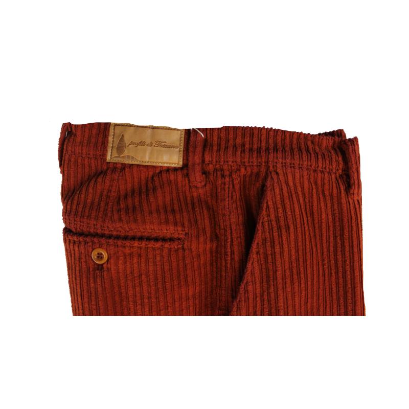 PANTALONE UOMO CHINO MADE IN ITALY VITA REGOLARE GAMBA DRITTA VELLUTO ROCCIATORE ELASTICIZZATO ART. CARRARA