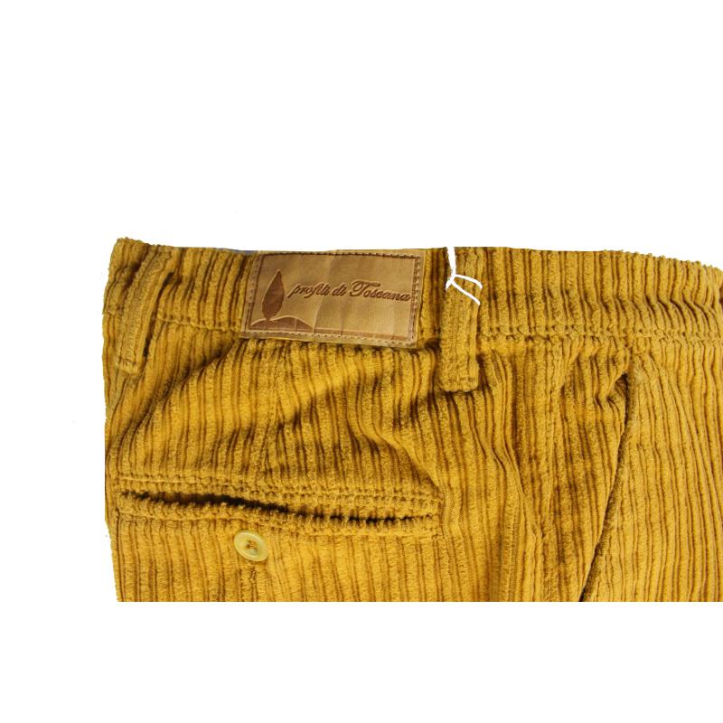 PANTALONE UOMO CHINO MADE IN ITALY VITA REGOLARE GAMBA DRITTA VELLUTO ROCCIATORE ELASTICIZZATO ART. CARRARA