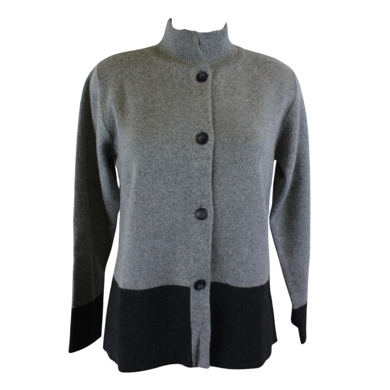 GIACCA DONNA COREANA DUE COLORI MISTO CASHMERE MADE IN ITALY ART.20224