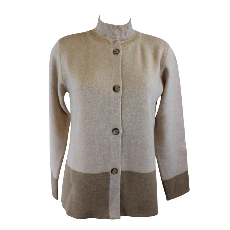 GIACCA DONNA COREANA DUE COLORI MISTO CASHMERE MADE IN ITALY ART.20224