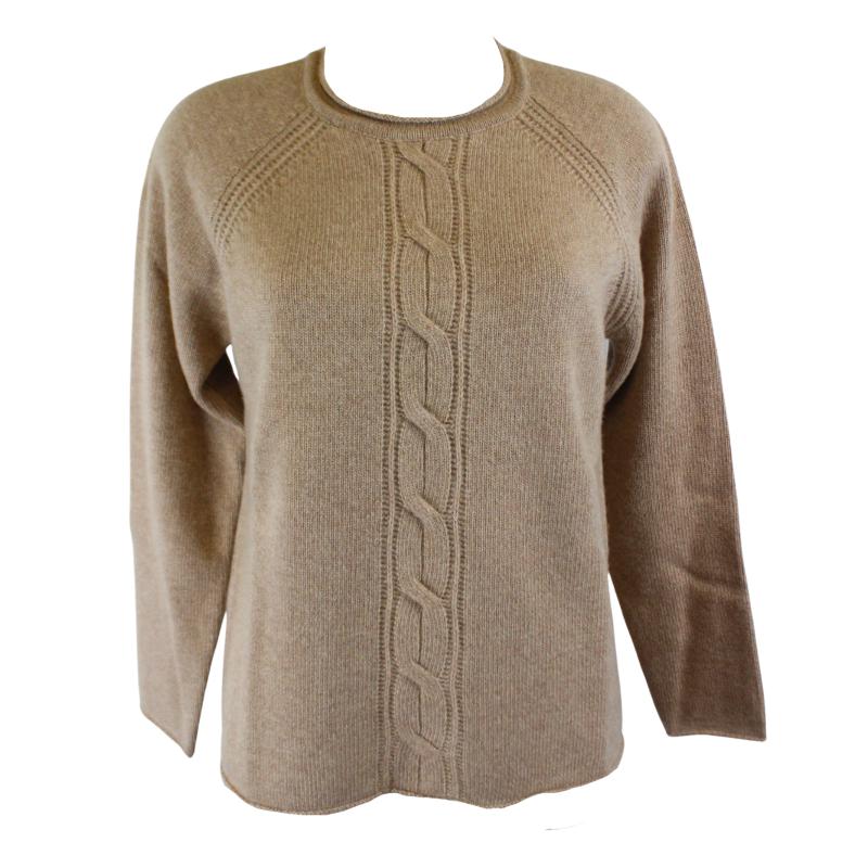 GOLF DONNA GIROCOLLO LAVORATO MISTO LANA VISCOSA CASHMERE MADE IN ITALY ART.40317