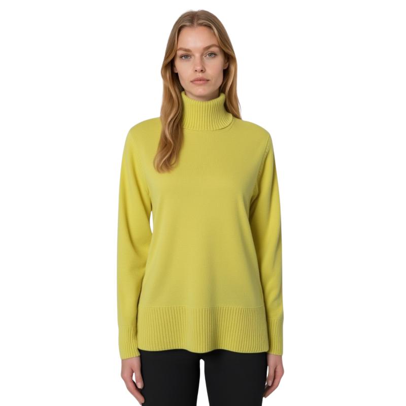 GOLF DONNA COLLO ALTO MISTO LANA VISCOSA CASHMERE MADE IN ITALY ART.81046