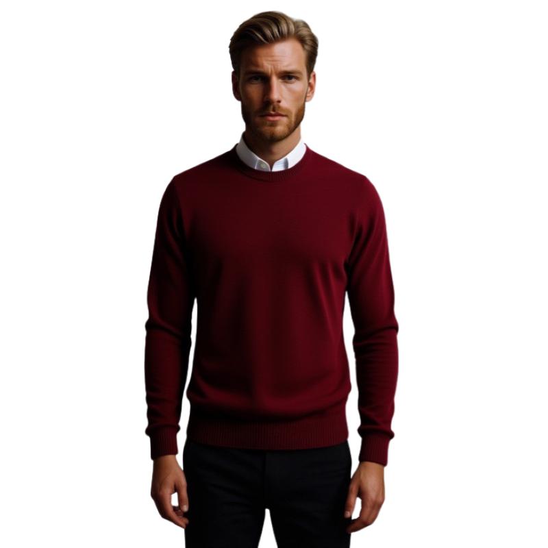 MAGLIONE UOMO GIROCOLLO MADE IN ITALY 80% LANA ART.ORCIA