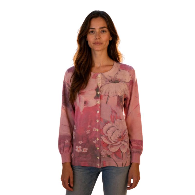 GIACCA DONNA COREANA FANTASIA MADE IN ITALY 80 % LANA ART.FIORI