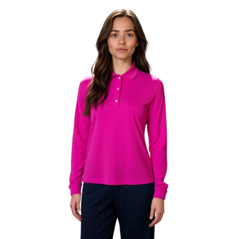.MAGLIA POLO DONNA 3 BOTTONI.LANA MERINOS 80% MADE IN ITALY S-M-L-XL-XXL