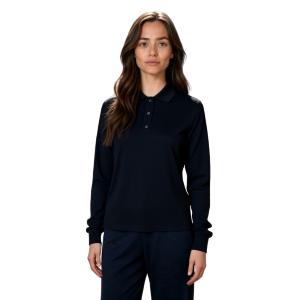 .MAGLIA POLO DONNA 3 BOTTONI.LANA MERINOS 80% MADE IN ITALY S-M-L-XL-XXL NERO