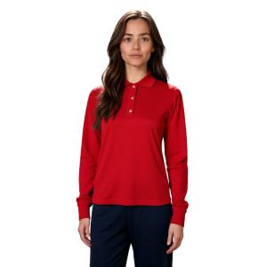 .MAGLIA POLO DONNA 3 BOTTONI.LANA MERINOS 80% MADE IN ITALY S-M-L-XL-XXL ROSSO