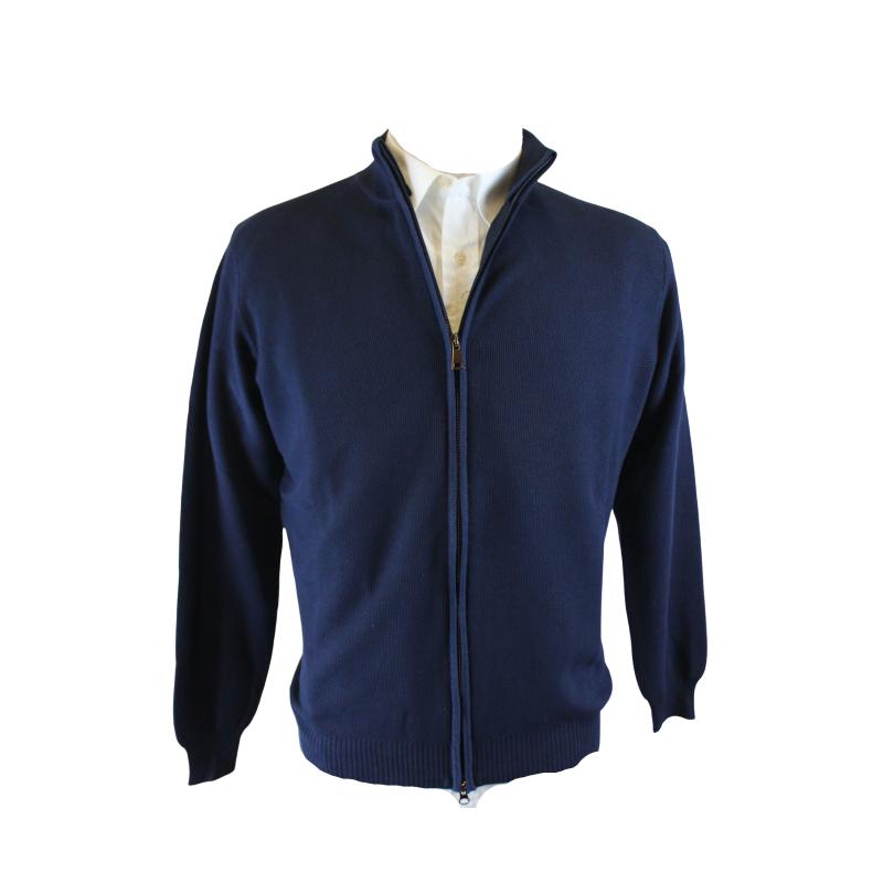 .GIACCA UOMO ZIP PURO COTONE CHICCO DI RISO MADE IN ITALY TG.M-3XL