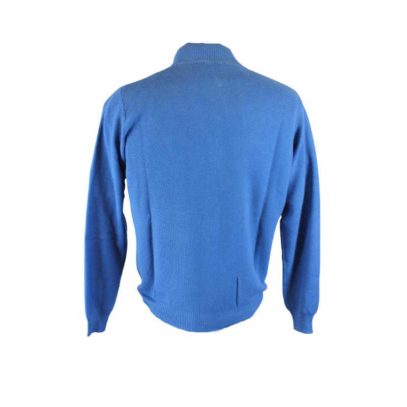 .GIACCA UOMO ZIP PURO COTONE CHICCO DI RISO MADE IN ITALY TG.M-3XL