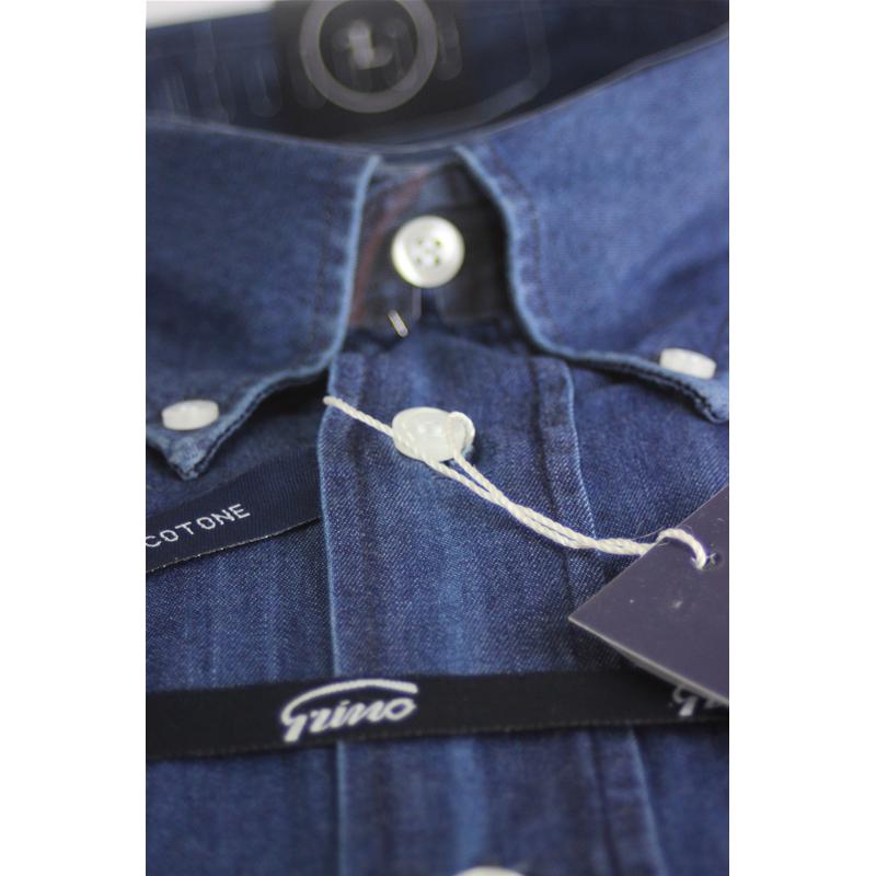 CAMICIA UOMO JEANS PURO COTONE VESTIBILITÀ COMODA TG M-L-XL-XXL
