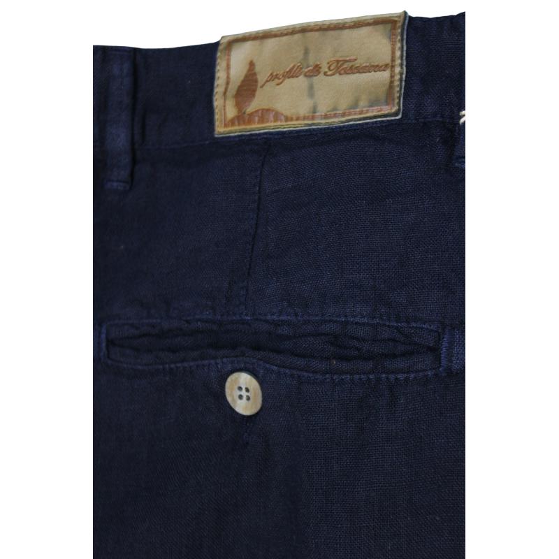 PANTALONE UOMO PURO LINO CHINO MADE IN ITALY VITA REGOLARE GAMBA DRITTA ART.CASTIGLIONCELLO
