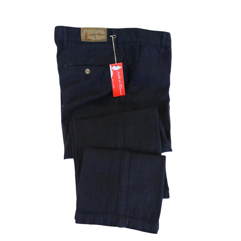 PANTALONE UOMO PURO LINO CHINO MADE IN ITALY VITA REGOLARE GAMBA DRITTA ART.CASTIGLIONCELLO