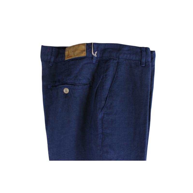 PANTALONE UOMO PURO LINO CHINO MADE IN ITALY VITA REGOLARE GAMBA DRITTA ART.CASTIGLIONCELLO