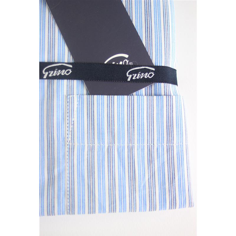 CAMICIA UOMO IN PURO COTONE VESTIBILITÀ COMODA TG.M-2XL RIGHE TASCHINO