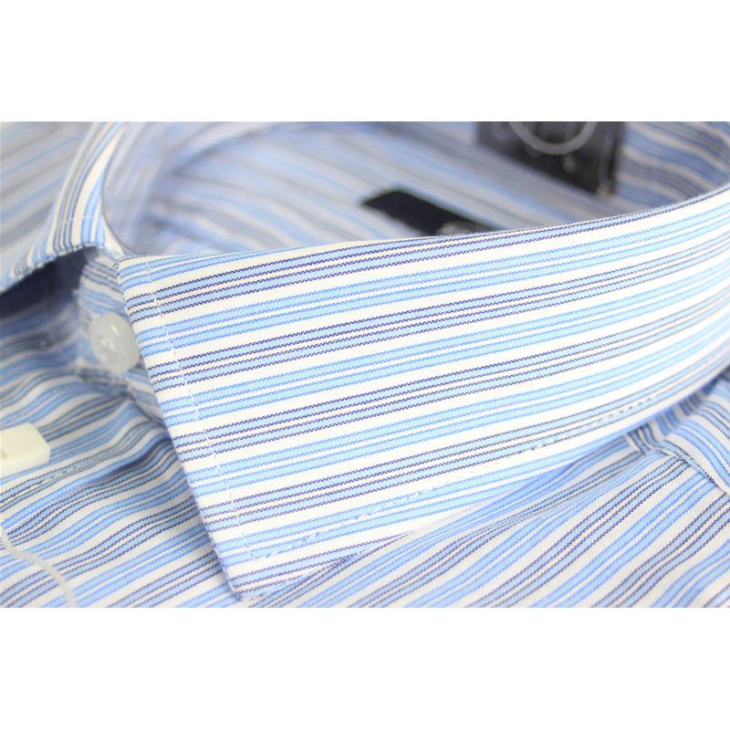 CAMICIA UOMO IN PURO COTONE VESTIBILITÀ COMODA TG.M-2XL RIGHE TASCHINO