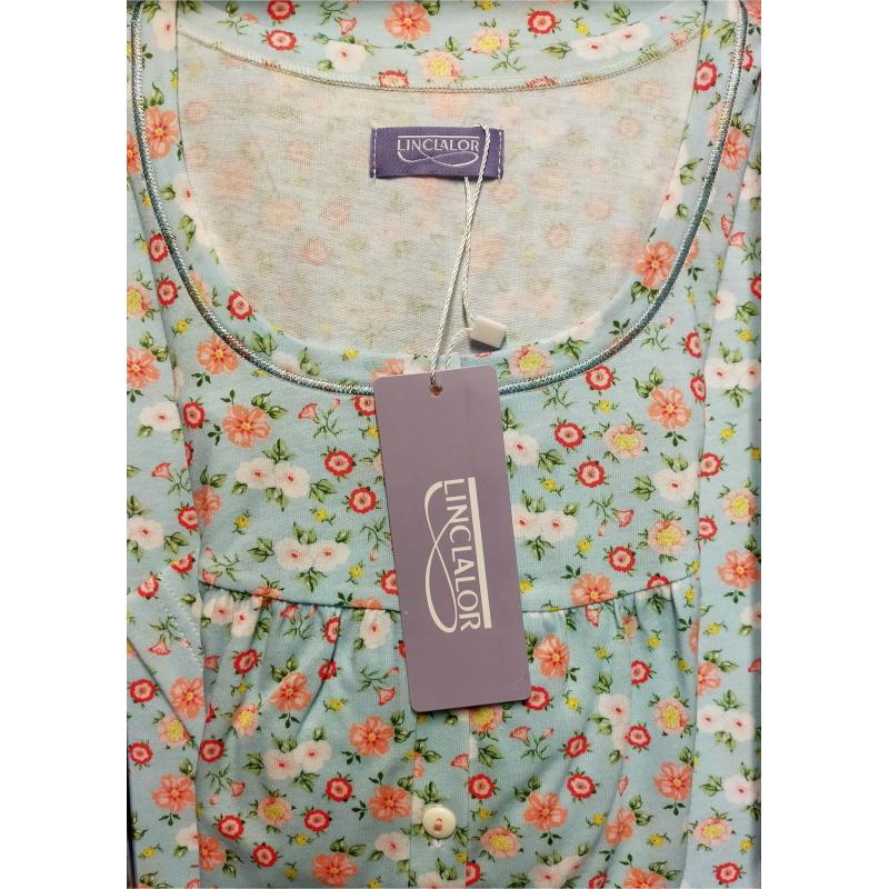 .CAMICIA NOTTE LINCLALOR 100% COTONE MAGLINA ART.75404 TAGLIE FORTI E CALIBRATE
