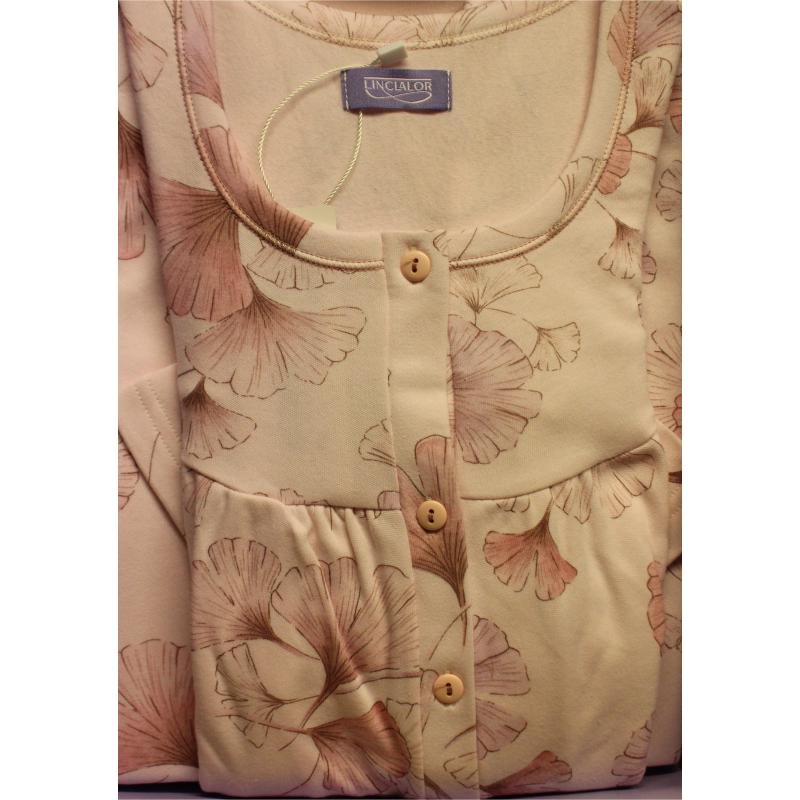 CAMICIA NOTTE LINCLALOR ART.92385 FINO TG 60 CALDO COTONE 100% TAGLIE FORTI E MANICA RAGLAN