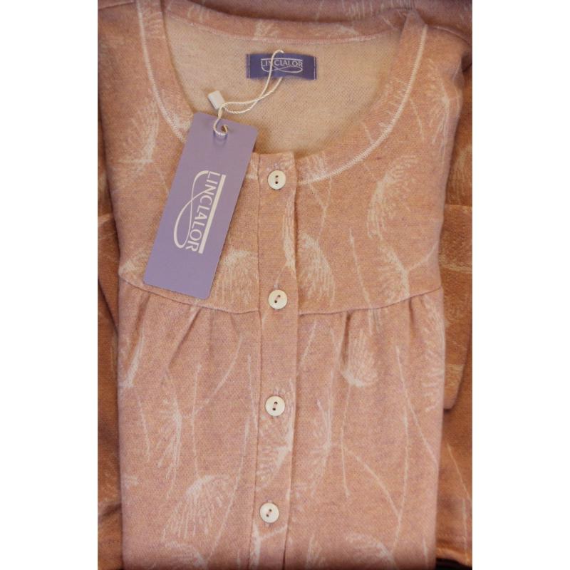 CAMICIA NOTTE LINCLALOR SERAFINO MANICA RAGLAN FELPATA TAGLIE FORTI FINO TG 60 ART.77188
