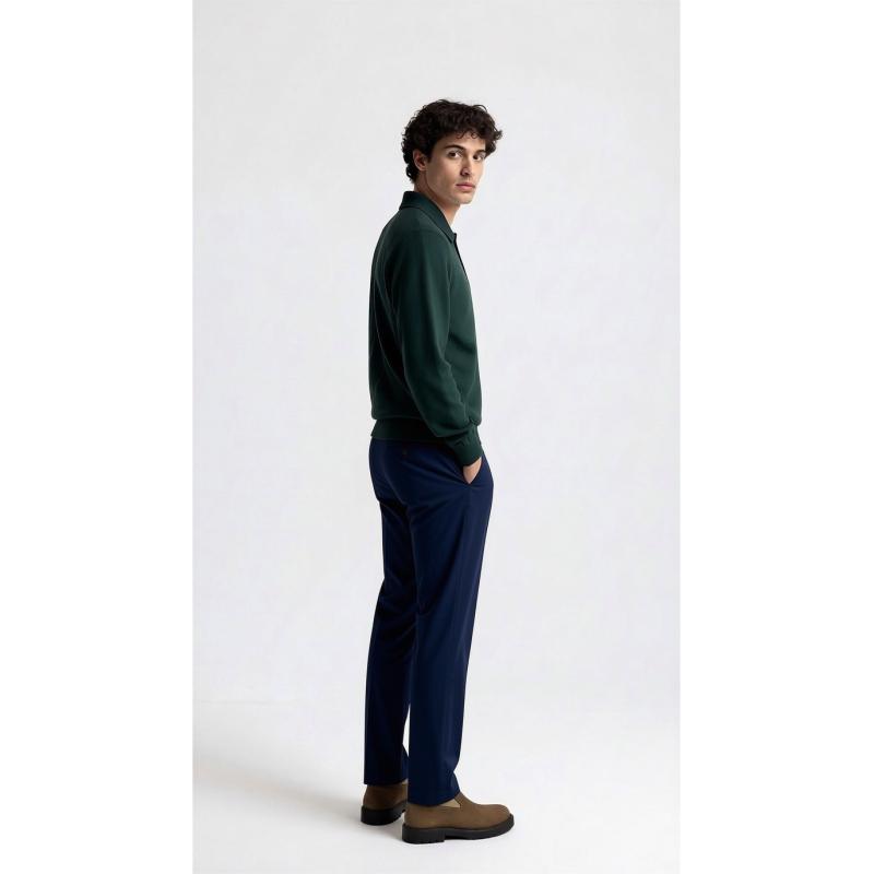 MAGLIA UOMO POLO 90% LANA 10% CASHMERE MADE IN ITALY 3 BOTTONI