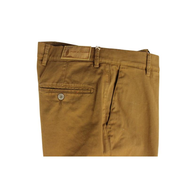 .UOMO PANTALONE CHINO MADE IN ITALY VITA REGOLARE GAMBA DRITTA COTONE ELASTICIZZATO 4 STAGIONI ART.FIRENZE