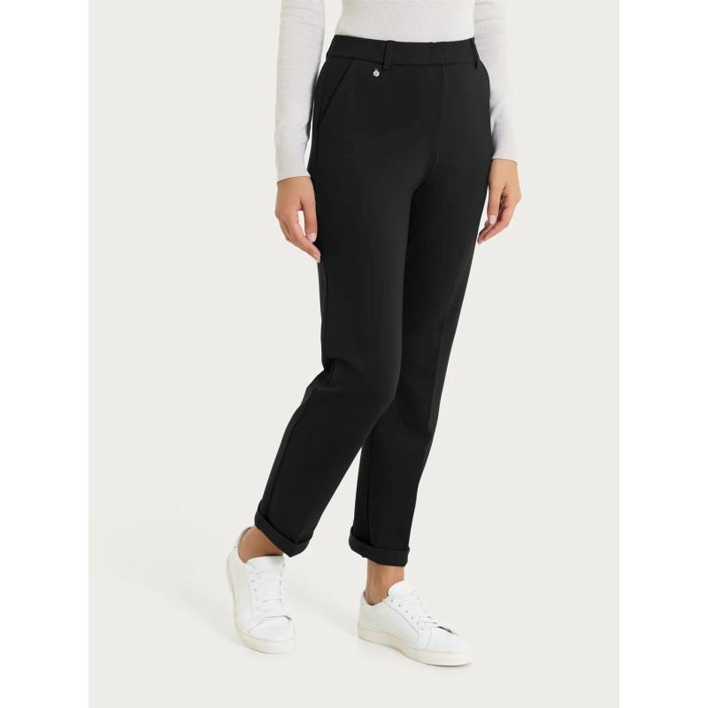 PANTALONE DONNA RAGNO dritto con tasche in Compact con Cashmere ART.DR25PP