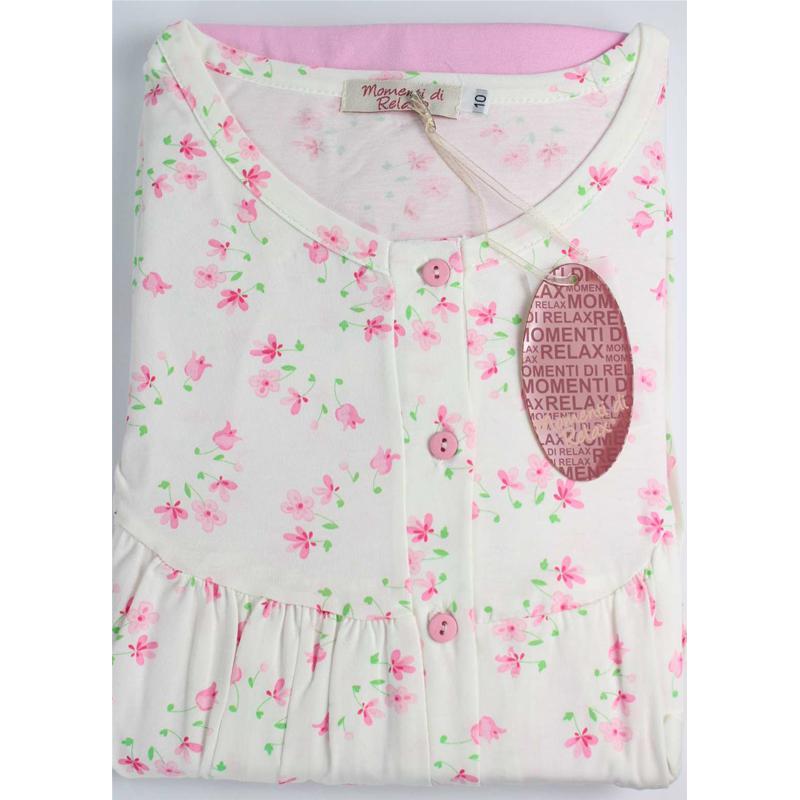 PIGIAMA DONNA MAXI TAGLIE FORTI CALIBRATO COTONE 100%MADE IN ITALY APERTO TG 10
