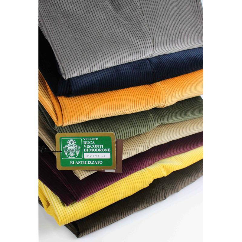 .PANTALONE VELLUTO VISCONTI DI MODRONE ELASTICIZZATO MADE IN ITALY FINO ALLA TG.75