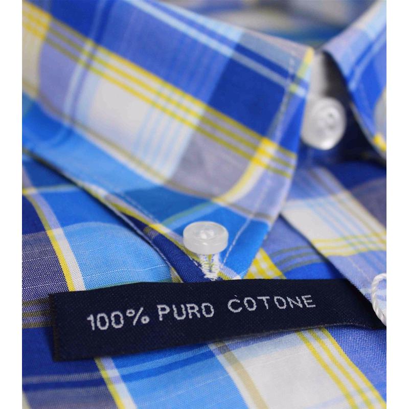 CAMICIA UOMO IN PURO COTONE VESTIBILITÀ COMODA TG.M-2XL FANTASIA TASCHINO
