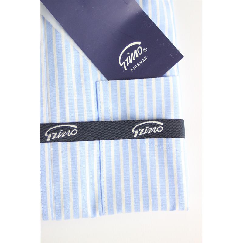 CAMICIA UOMO IN PURO COTONE VESTIBILITÀ COMODA TG.M-3XL RIGHE TASCHINO