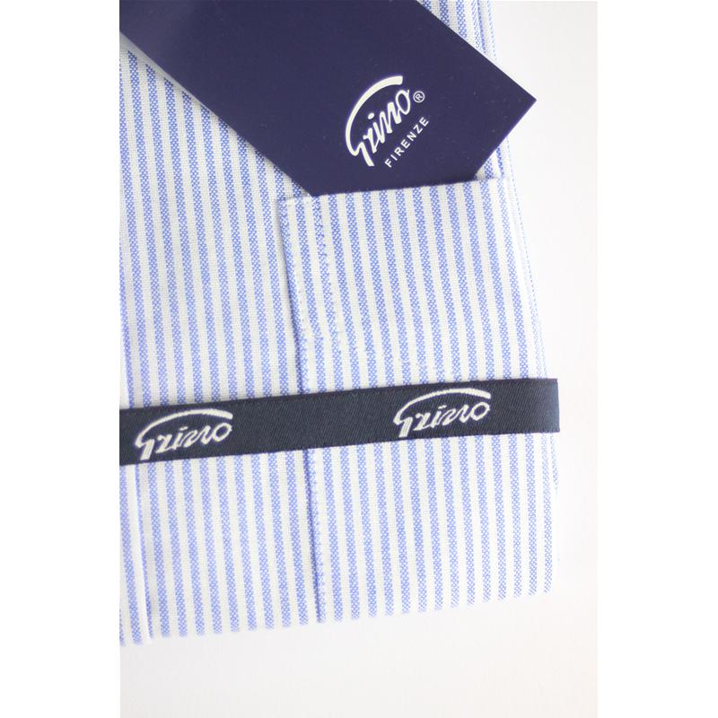 CAMICIA UOMO IN PURO COTONE OXFORD VESTIBILITÀ COMODA TG.M-3XL RIGHE TASCHINO