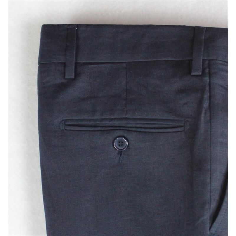 PANTALONE UOMO PURO LINO MADE IN ITALY BLU FINO ALLA TG 65