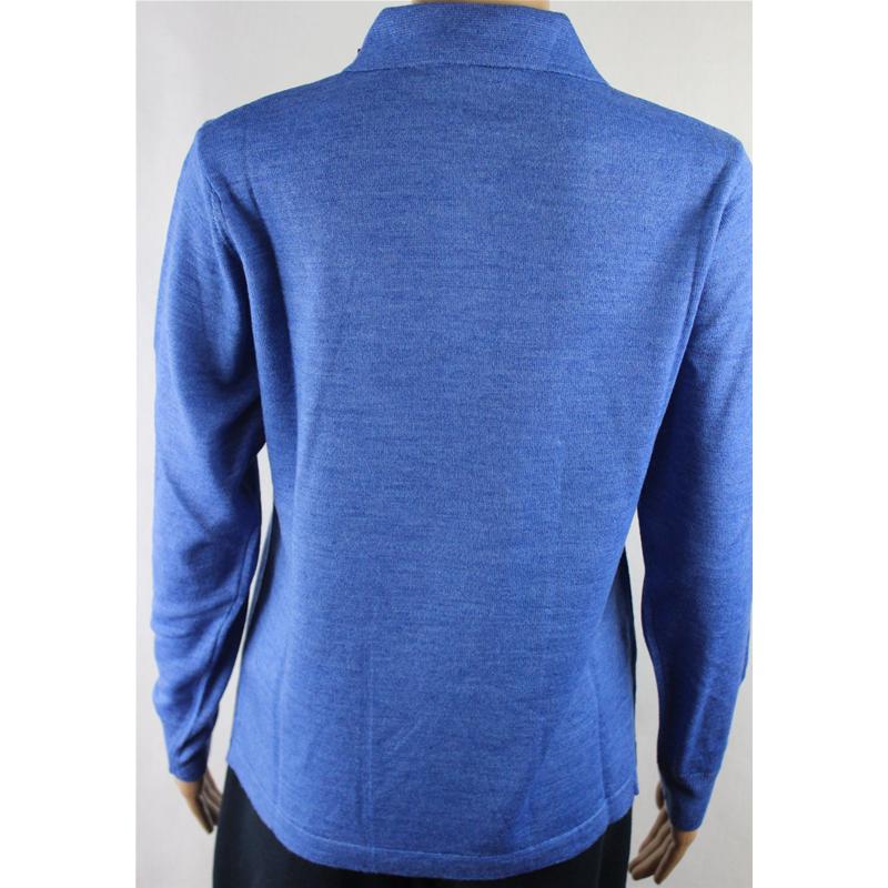 ..MAGLIA POLO DONNA 3 BOTTONI.LANA MERINOS 80% MADE IN ITALY S-M-L-XL-XXL AZZURRO