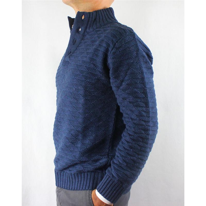 GOLF UOMO LUPETTO 4 BOTTONI LANA MADE IN ITALY MEZZO COLLO 6018