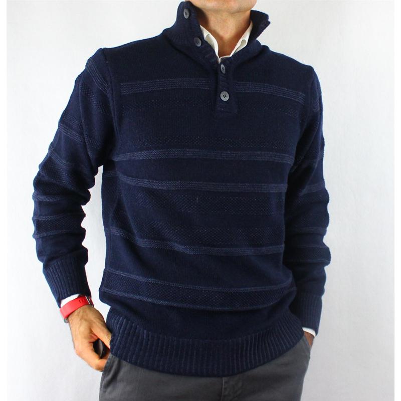 GOLF UOMO MEZZO COLLO 4 BOTTONI LANA MADE IN ITALY LUPETTO 6068