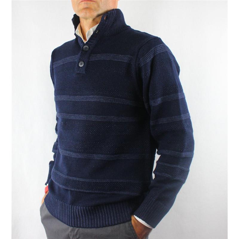 GOLF UOMO MEZZO COLLO 4 BOTTONI LANA MADE IN ITALY LUPETTO 6068
