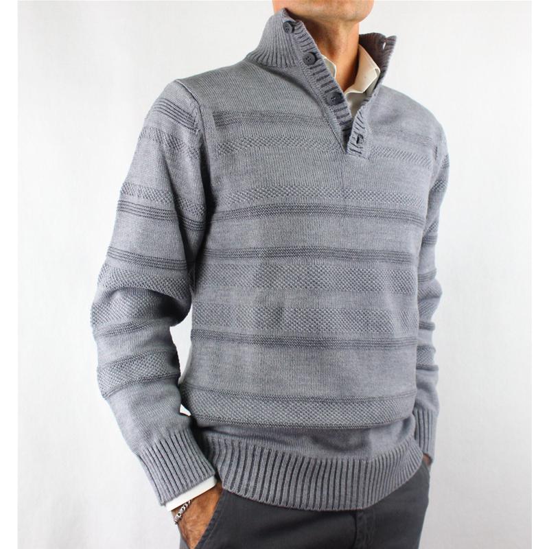 GOLF UOMO MEZZO COLLO 4 BOTTONI LANA MADE IN ITALY LUPETTO 6068