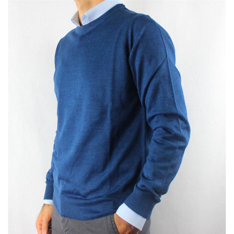 .GOLF UOMO GIROCOLLO 80% LANA MERINOS MADE IN ITALY UNITO 5 COLORI