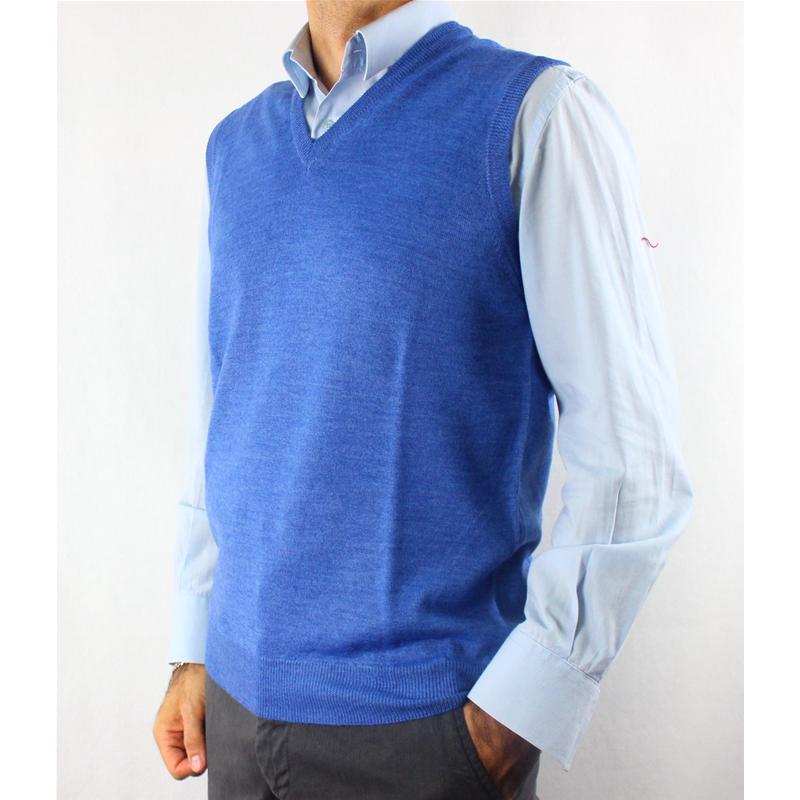 .GILET UOMO UNITO 80% LANA MERINOS MADE IN ITALY M-3XL 5 COLORI