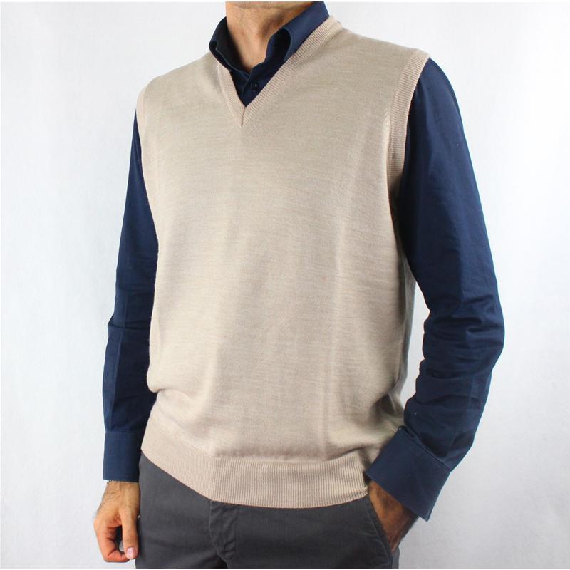 .GILET UOMO UNITO 80% LANA MERINOS MADE IN ITALY M-3XL 5 COLORI