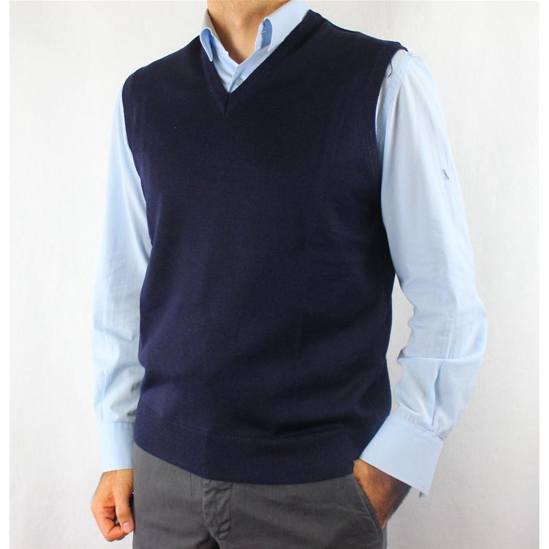 .GILET UOMO UNITO 80% LANA MERINOS MADE IN ITALY M-3XL 5 COLORI