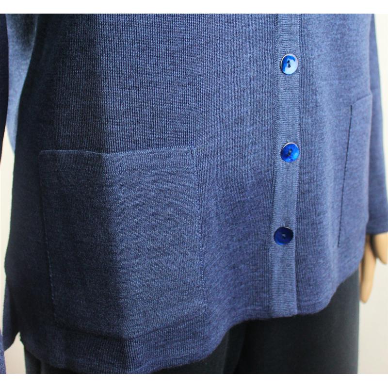 GIACCA DONNA 80%LANA MERINOS MADE IN ITALY TASCHE MAGLIA ELASTICA TG. M-3XXL