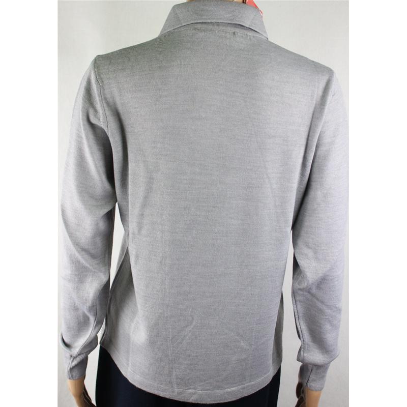 .MAGLIA POLO DONNA 3 BOTTONI.LANA MERINOS 80% MADE IN ITALY S-M-L-XL-XXL PERLA
