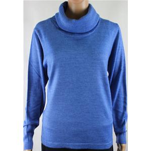 MAGLIA DONNA COLLO ANELLO MADE IN ITALY LANA MERINOS 80% M-XXL 7COLORI