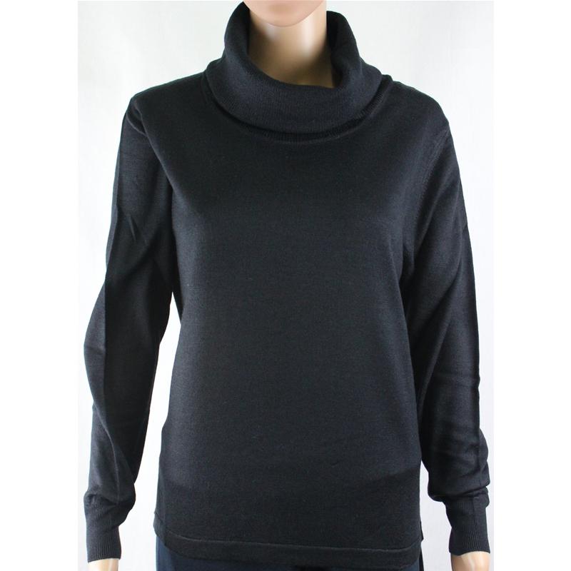 MAGLIA DONNA COLLO ANELLO MADE IN ITALY LANA MERINOS 80% M-XXL 7COLORI