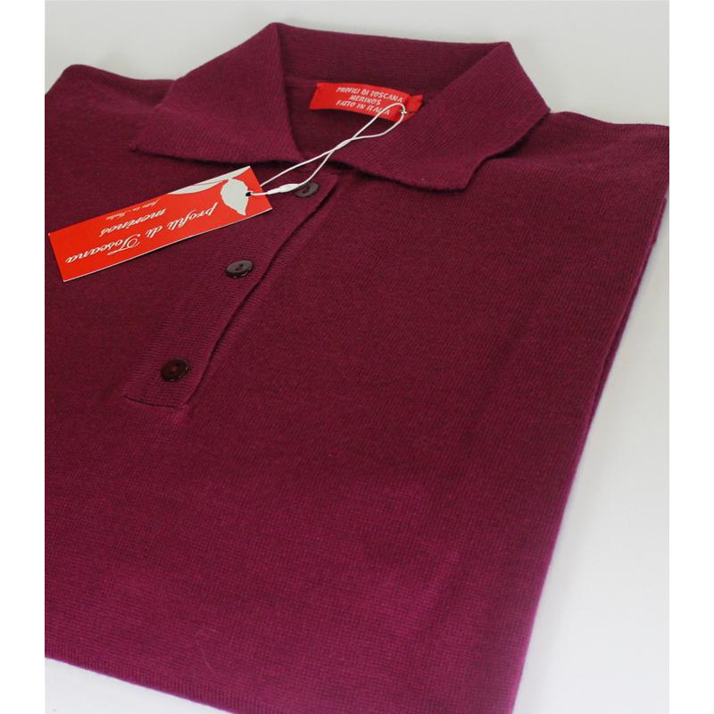 .MAGLIA POLO DONNA 3 BOTTONI.LANA MERINOS 80% MADE IN ITALY S-M-L-XL-XXL CIPOLLA